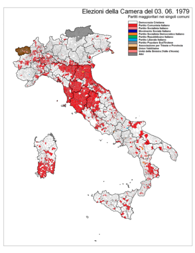 Distribuzione del voto elezioni politiche 1979